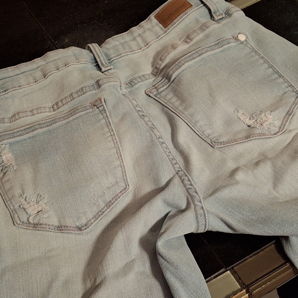 Judy Blue Jeans Boyfriend Fit Distressed Stretch Blue Jeans Women Size 9/29 - Picture 6 of 16